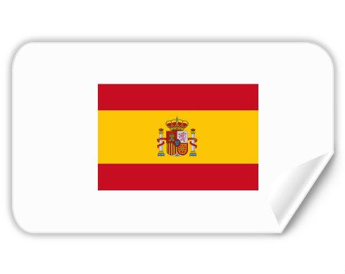 Samolepky obdelník Španělská vlajka