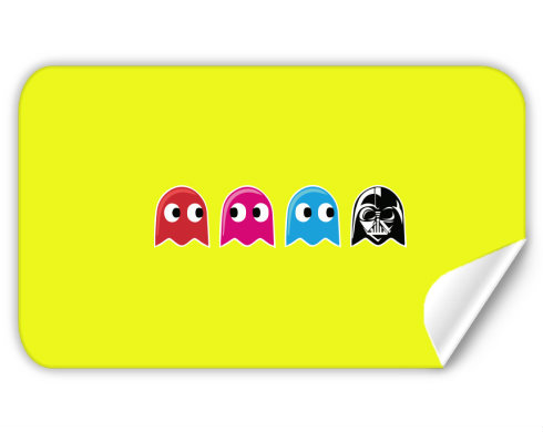 Samolepky obdelník Pacman Star Wars