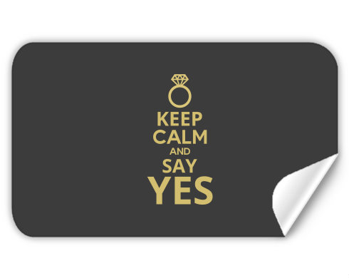 Samolepky obdelník Keep calm and say YES
