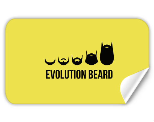 Samolepky obdelník Evolution beard