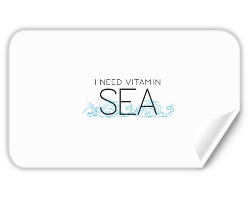 Samolepky obdelník I need vitamin sea
