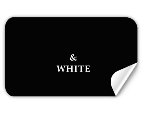 Samolepky obdelník black & white