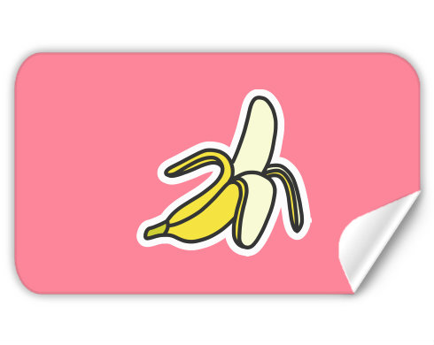 Samolepky obdelník Banán samolepka