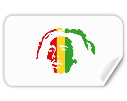 Samolepky obdelník Bob Marley