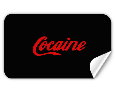 Samolepky obdelník Cocaine