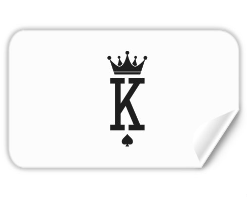 Samolepky obdelník K as King