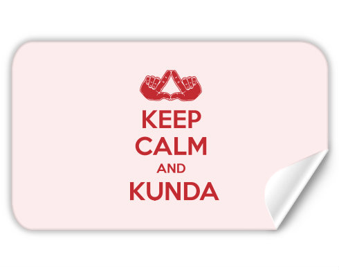 Samolepky obdelník Keep calm and Kunda