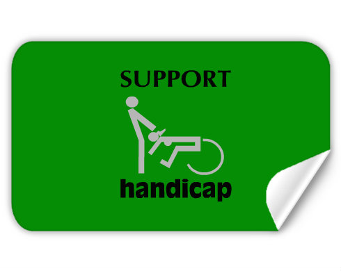 Samolepky obdelník Support handicap