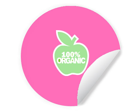 Samolepky kruh 100% Organic