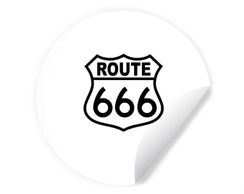 Samolepky kruh route666