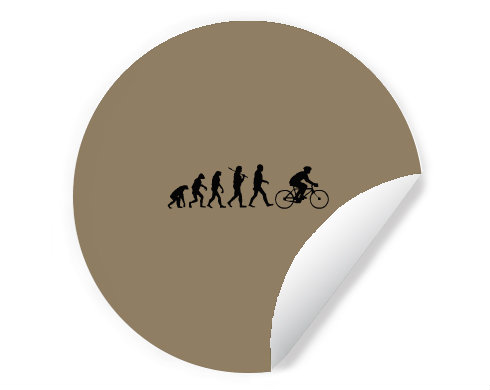 Samolepky kruh Evolution Bicycle