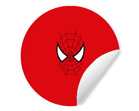 Samolepky kruh Spiderman