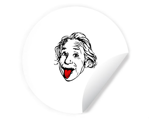 Samolepky kruh Einstein
