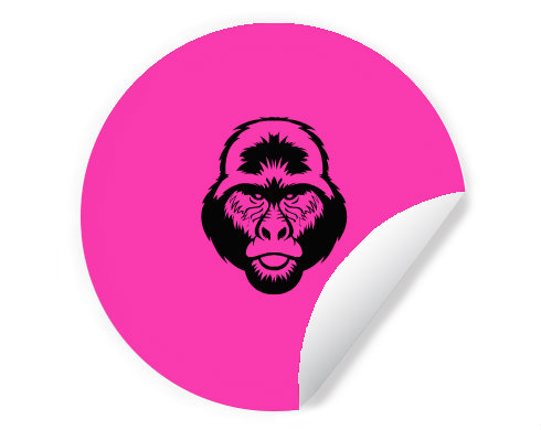 Samolepky kruh Gorila