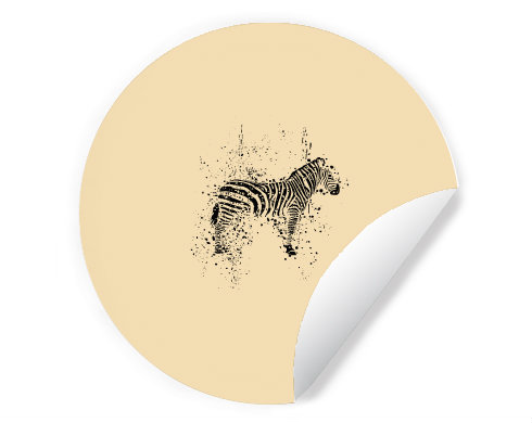 Samolepky kruh Zebra