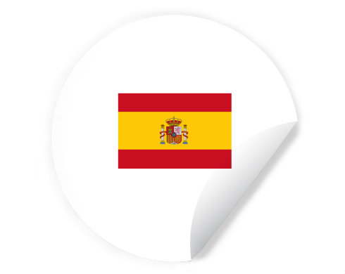 Samolepky kruh Španělská vlajka