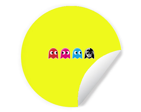 Samolepky kruh Pacman Star Wars