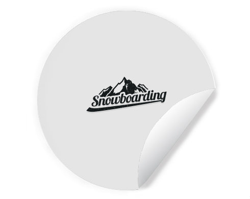 Samolepky kruh Snowboarding