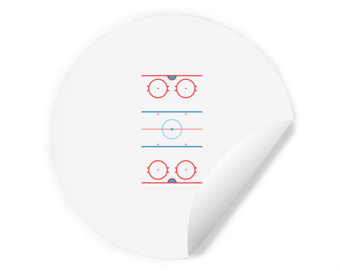 Samolepky kruh Hokejové hřiště