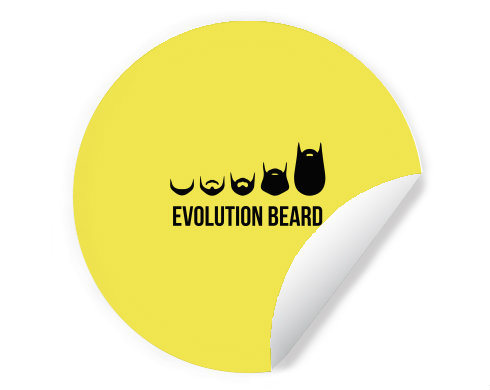 Samolepky kruh Evolution beard