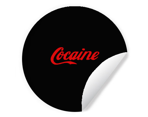 Samolepky kruh Cocaine