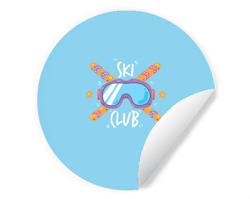 Samolepky kruh Ski club