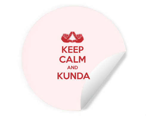 Samolepky kruh Keep calm and Kunda