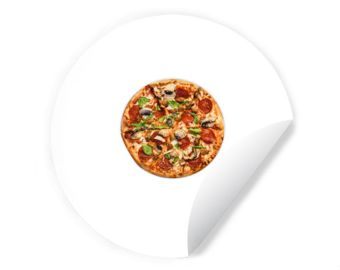Samolepky kruh pizza