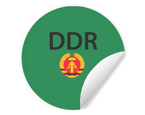 Samolepky kruh DDR
