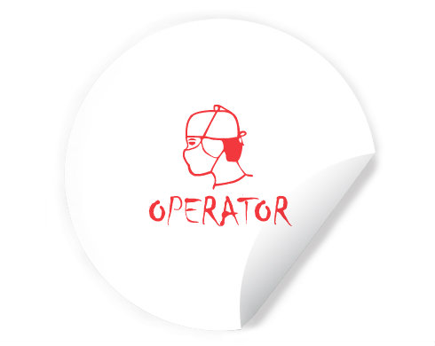 Samolepky kruh Operátor