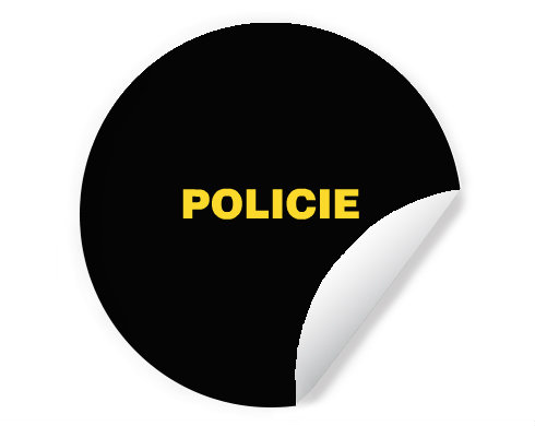 Samolepky kruh Policie
