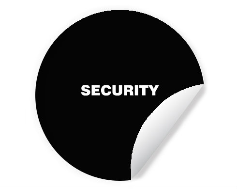 Samolepky kruh Security