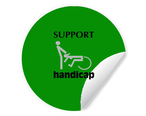 Samolepky kruh Support handicap