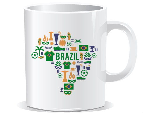 Hrnek Premium Mapa Brazílie