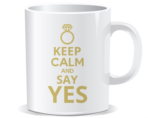 Hrnek Premium Keep calm and say YES