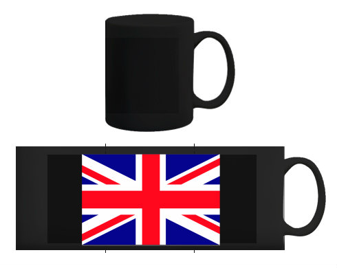 Černý hrnek Velká Britanie