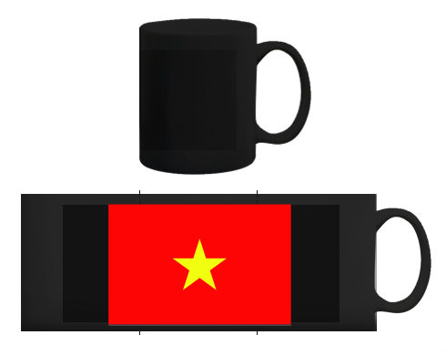 Černý hrnek Vietnam