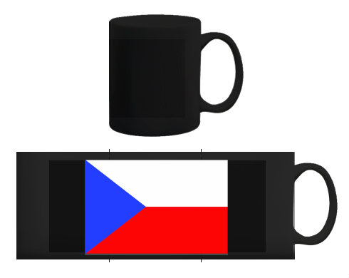 Černý hrnek Česká republika