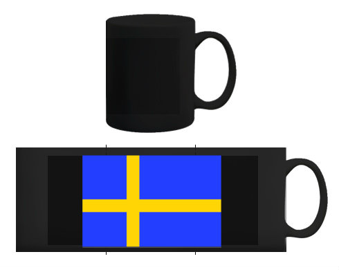 Černý hrnek Švédsko