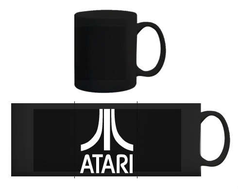 Černý hrnek Atari