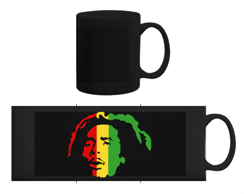 Černý hrnek Bob Marley
