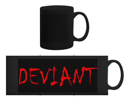 Černý hrnek Deviant