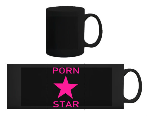 Černý hrnek Porn star