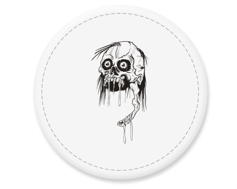 Placka magnet Halloween Skull
