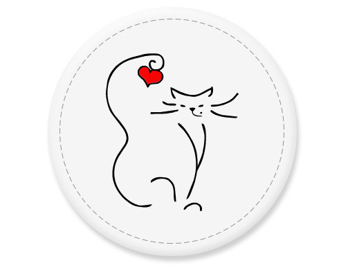 Placka magnet Love cat