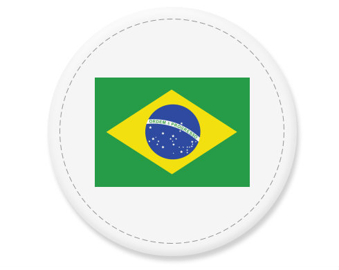 Placka magnet Brazilská vlajka