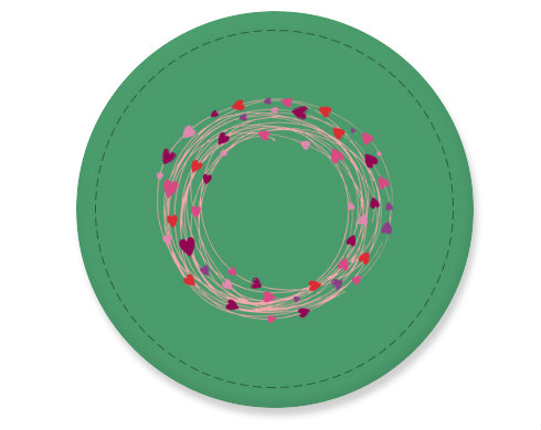 Placka magnet Srdcový kruh