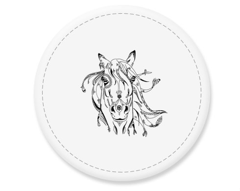Placka magnet Kresba koně