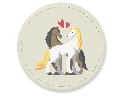 Placka magnet Zamilovaní koně