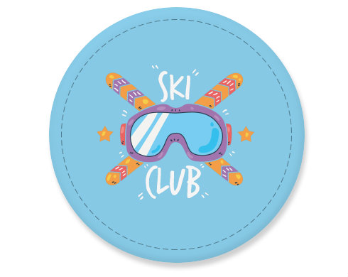 Placka magnet Ski club